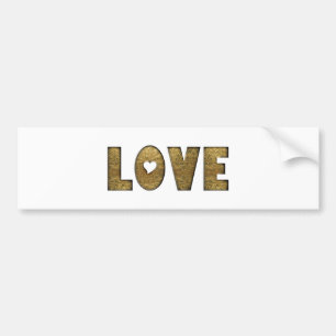 Liebe Gold Text Word Elegante Goldene Dekoration Autoaufkleber