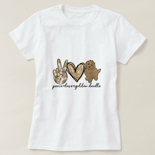 Liebe Golden Doodle Dog Haustier Liebhaber Dog T-Shirt (Design vorne)