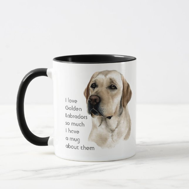 Liebe Golden Labradors so viel Zitat Sprichwort Tasse (Links)