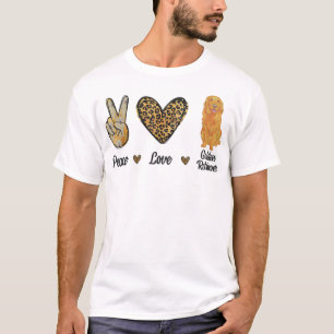 Liebe Golden Retriever Leopard Lover Dog Pupp T-Shirt