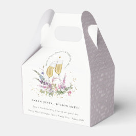 Liebe Goldweingläser Blumenzehen Geschenkschachtel