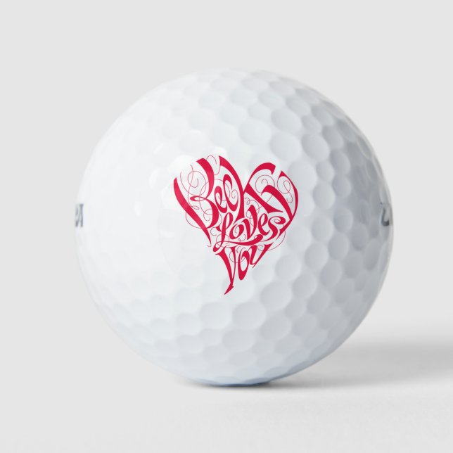 Liebe Golf Accessoires & Golf Gear > Golfplätze Golfball (Vorderseite)