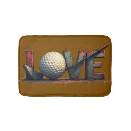 Liebe Golf Typografie Kunst für die Badezimmer Dek Badematte