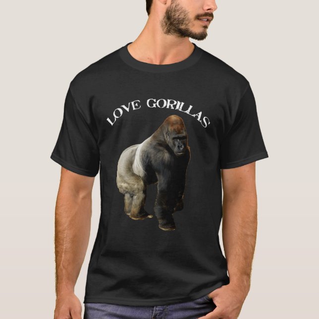 Liebe Gorillas Zoo Silver-Back Gorilla T-Shirt (Vorderseite)
