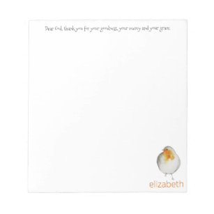 Liebe Gott, danke Bird Notepad Notizblock
