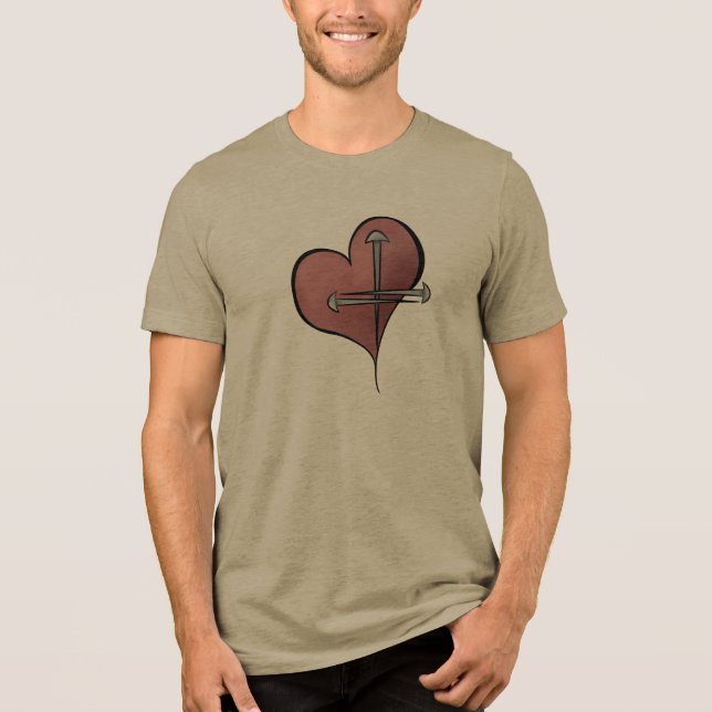 Liebe Gott Tri-Blend Shirt (Vorderseite)