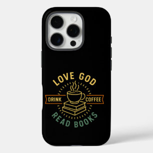 Liebe Gott Trinke Kaffee Lies Bücher Liebhaber Vin iPhone 16 Pro Hülle
