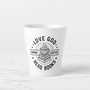 Liebe Gott Trinke Kaffee Lies Bücher Liebhaber Vin Milchtasse