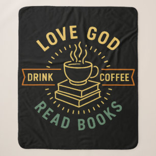 Liebe Gott Trinke Kaffee Lies Bücher Liebhaber Vin Sherpadecke