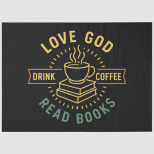 Liebe Gott trinken Kaffee Bücher lesen Liebe Vinta Seidenpapier