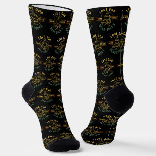Liebe Gott trinken Kaffee Bücher lesen Liebe Vinta Socken
