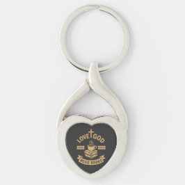 Liebe Gott trinken Kaffee Lesen Bücher Christlich Schlüsselanhänger