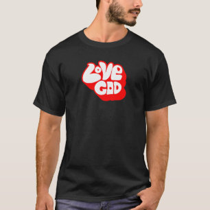 Liebe Gott und Gott wird Liebe zurück Retro-Typ Gr T-Shirt