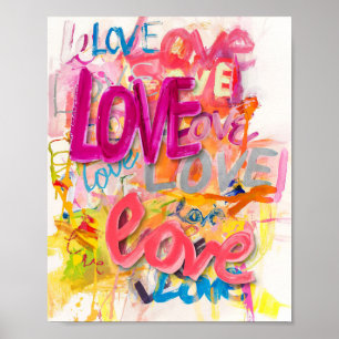 LIEBE Graffiti Art Poster