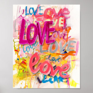 LIEBE Graffiti Art Poster