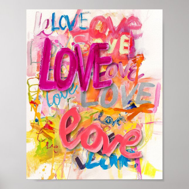 LIEBE Graffiti Art Poster (Vorne)
