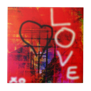 Liebe Graffiti Fliese