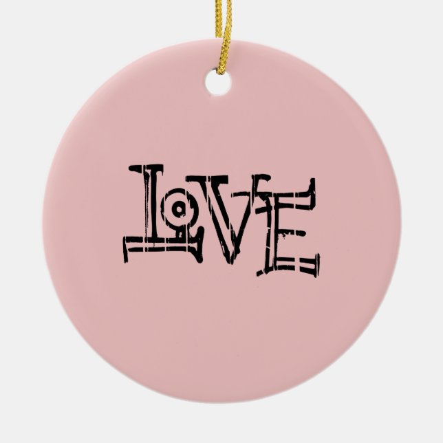 Liebe Graffiti Keramik Ornament (Vorne)
