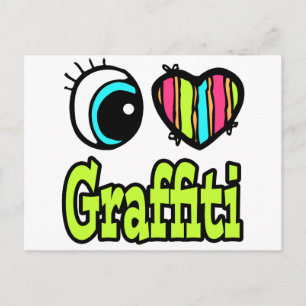 Liebe Graffiti Postkarte