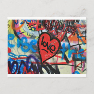 Liebe Graffiti Postkarte