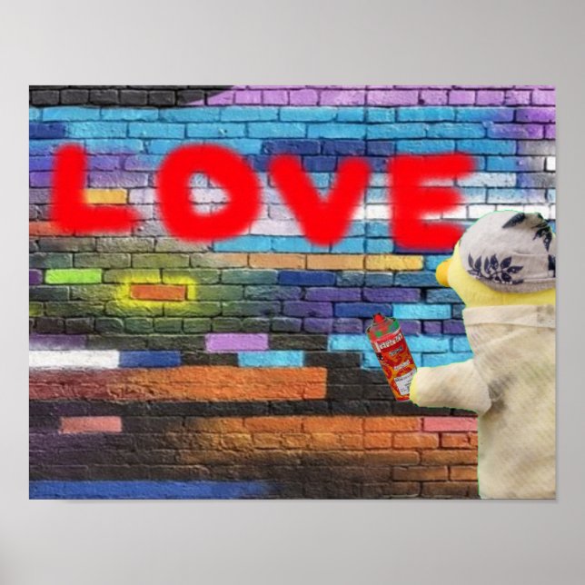 Liebe Graffiti wall Art. Poster (Vorne)