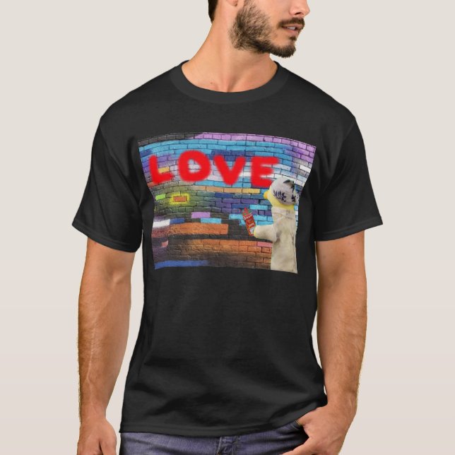 Liebe Graffiti Wandkunst. T-Shirt (Vorderseite)