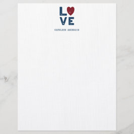 LIEBE Grafischer Minimalistischer Look - benutzerd Briefbogen
