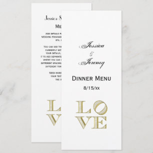 LIEBE Grafischer Text - Imitate Gold Einladung