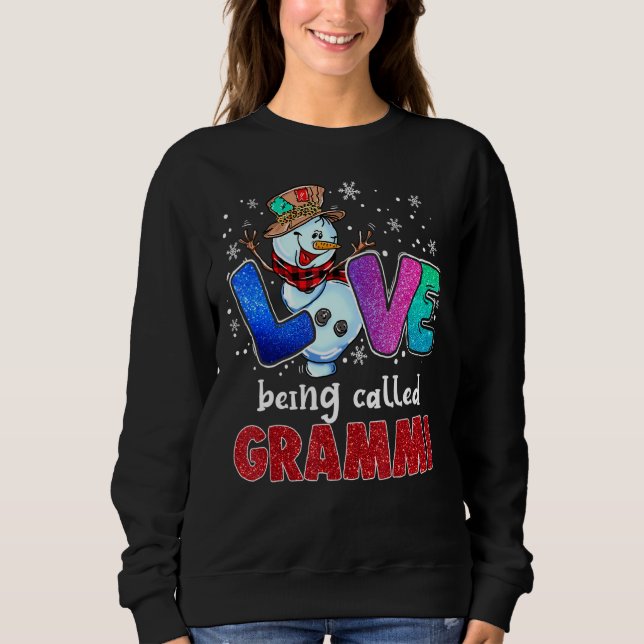 Liebe Grammi Snowman Funny Christmas P Sweatshirt (Vorderseite)