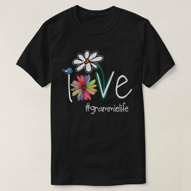Liebe Grammie Blume T-Shirt (Design vorne)