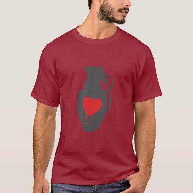 Liebe-Granate - Liebe ist ein Schlachtfeld T-Shirt (Vorderseite)