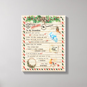 Liebe Grandson Brief an meinen Enkel Ich bin stolz Leinwanddruck