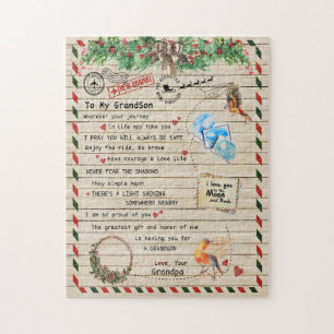 Liebe Grandson Brief an meinen Enkel Ich bin stolz Puzzle