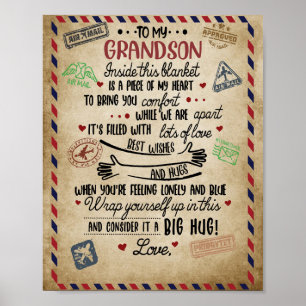 Liebe Grandson   Brief an meinen Enkel von Oma Poster