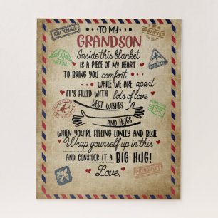 Liebe Grandson Brief an meinen Enkel von Oma Puzzle