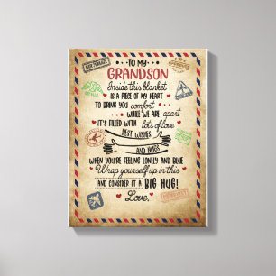 Liebe Grandson  Brief an meinen Großvater von Oma Leinwanddruck