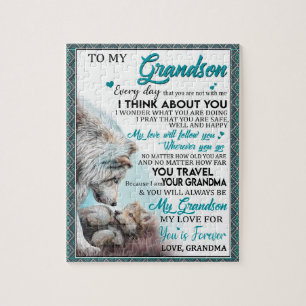 Liebe Grandson  Brief an meinen Großvater von Oma Puzzle