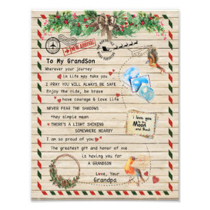 Liebe Grandson Brief an meinen Sohn, den ich stolz Fotodruck