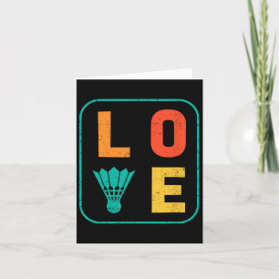 Liebe Graphic Dminton Player Shuttle Player Sports Karte