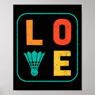 Liebe Graphic Dminton Player Shuttle Player Sports Poster