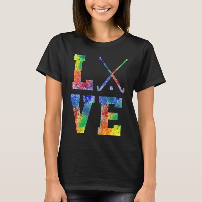 Liebe Graphic Hockey Player Hockey Hockey Hockey S T-Shirt (Vorderseite)