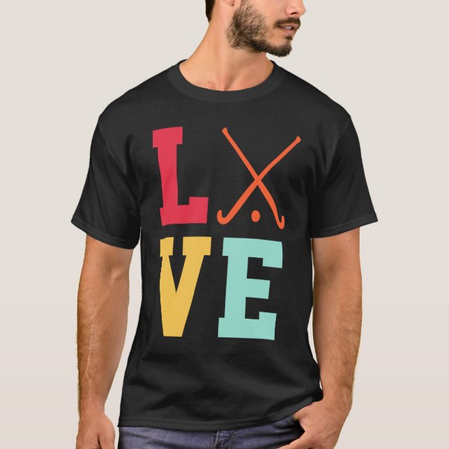 Liebe Graphic Hockey Player Hockey Hockey Hockey S T-Shirt (Vorderseite)