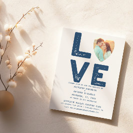 LIEBE Graphic Minimalistisch Look Schreibmaschine  Einladung