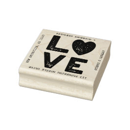 LIEBE Graphic Wedding Rücksendeadresse Gummistempel
