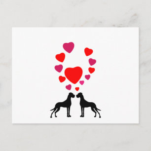 Liebe Great Dane Paar Postkarte