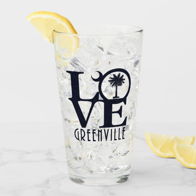 LIEBE Greenville SC Glas (Vorderseite Ice)
