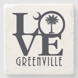 LIEBE Greenville Sc Steinuntersetzer