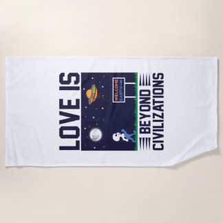 Liebe grenzt an emotionales Design mit Alien Strandtuch