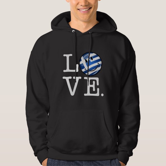 Liebe Griechenland| Lächelfahne Hoodie (Vorderseite)