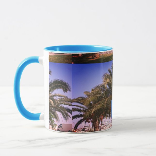 Liebe Griechenland Monogram Palmen Sommer Tasse (Links)